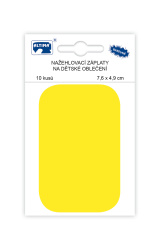 Nažehlovací záplaty malé 10 ks v balení - žlutá